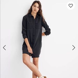 Madewell black denim shirtdress - size small